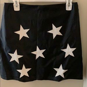 Leather star skirt